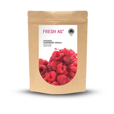 FREEZE DRIED RASBERRY WHOLE ORGANIC 35G