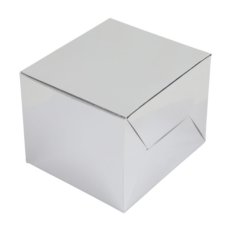 SILVER CAKE BOX 4.5X4X3.5" 5PC image number 0