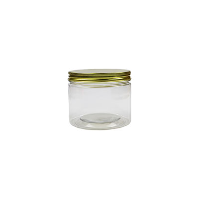 ROUND PET CONTAINER GOLD ALUM CAP 550ML