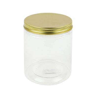 ROUND PET CONTAINER GOLD ALUMINIUM CAP 820ML