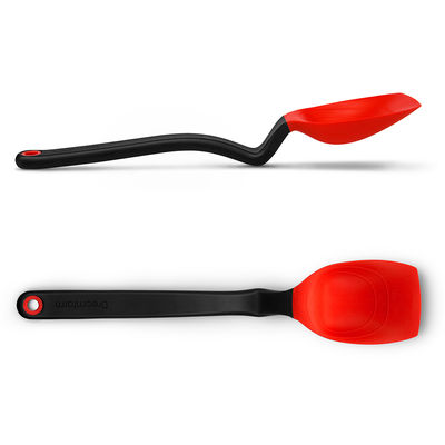 RED SIT-UP SILICONE SPOON