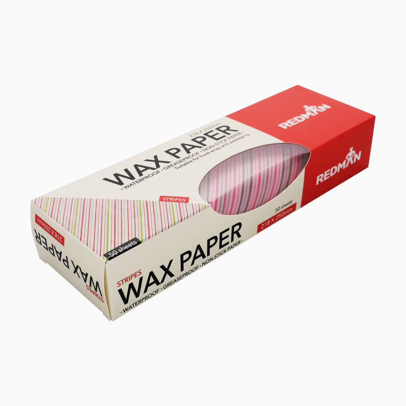 Red Stripe Patterened Wax Paper Sheets – KreativeBaking