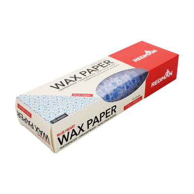 WAX PAPER BLUE HEART 218X250MM 50PC