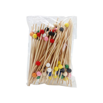 BAMBOO SKEWER MIX BEAD 15CM 100PC