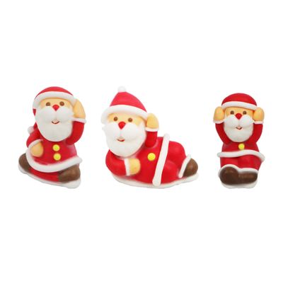 DECOR ICING SANTA SMALL PAC OF 3 611