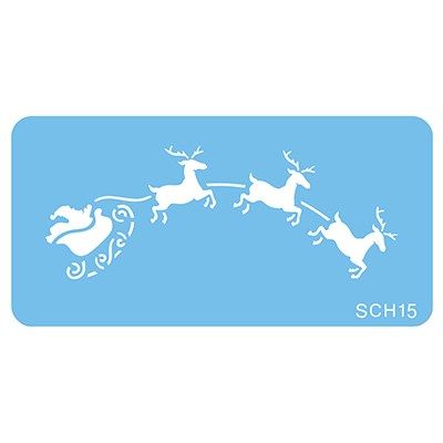 SANTA SLEIGH STENCIL 60X155MM