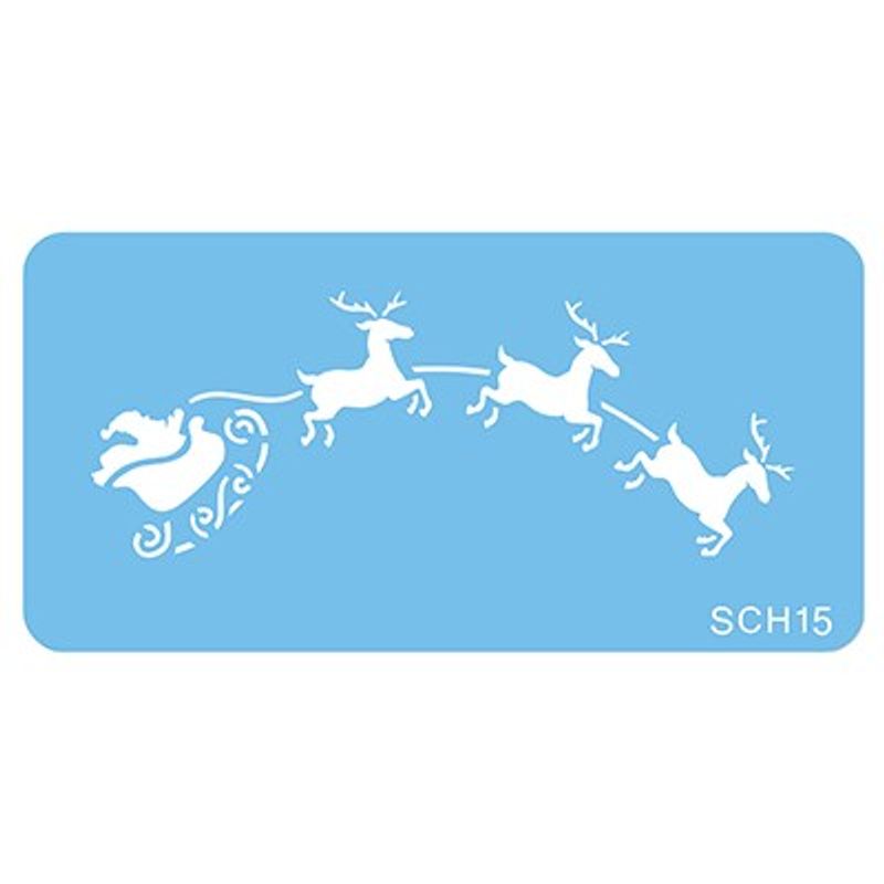 RedManShop | SANTA SLEIGH STENCIL 60X155MM