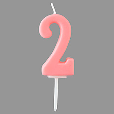 PASTEL NUMBER CANDLE 2/TOMIZ