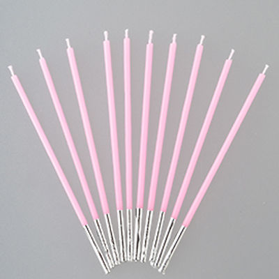 SLIM CANDLE (LIGHT PINK) 10PC