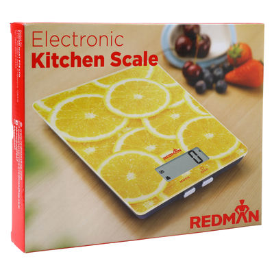 KITCHEN SCALE DIGITAL GLASS LEMON 5KG