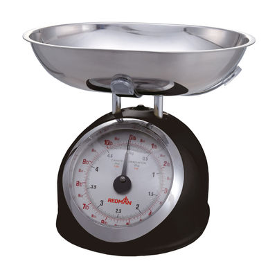 KITCHEN SCALE W S/S BOWL BLACK 5KG