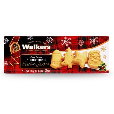 FESTIVE SHAPE SHORTBREAD 125G