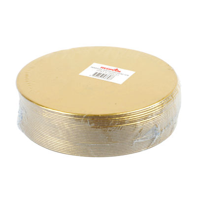 PAPER PLATE ROUND GOLD 10CM 25PC