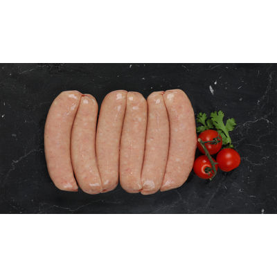 FROZEN SAUSAGE PORK AND GARLIC 6PC 454G