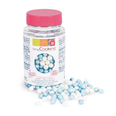 WHITE BLUE PEARL SPRINKLES 55G