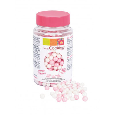 WHITE PINK PEARL SPRINKLES 55G