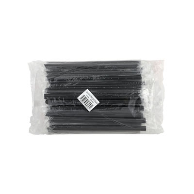 SINGLE WRAPPED STRAW 12X21CM BLACK