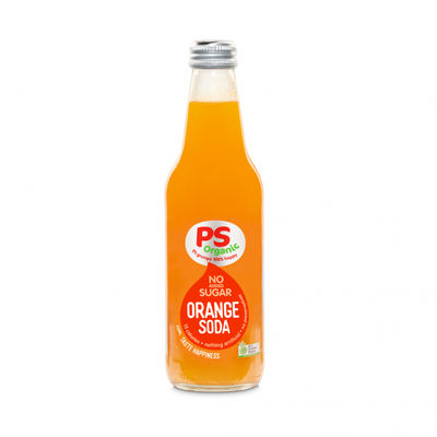 ORGANIC ORANGE SODA NO SUGAR 330ML