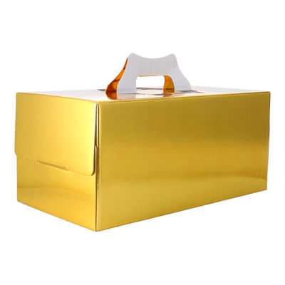 PLAIN GOLD COLOUR LOG CAKE BOX 10X6X6"