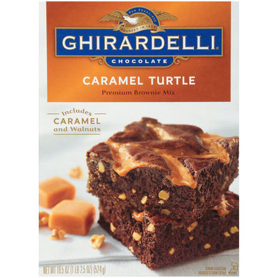 CHOCOLATE CARAMEL TURTLE BROWNIE MIX 524G