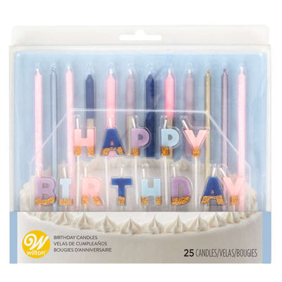 25PC BIRTHDAY FLORAL CANDLE SET 2811-0-0033