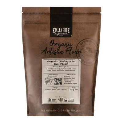 ORGANIC WHOLEGRAIN RYE FLOUR 700G