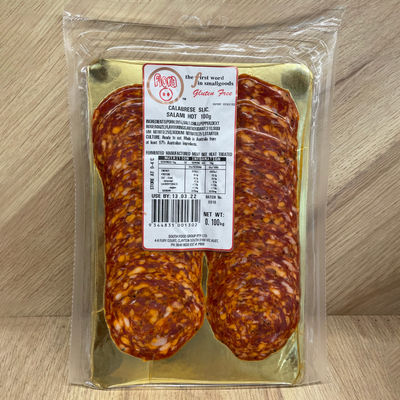 CHILLED AU CALABRESE SALAMI HOT SLICED 100G