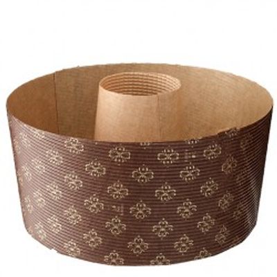 CHIFFON PAPER MOULD WITH LID(BROWN) 5PC