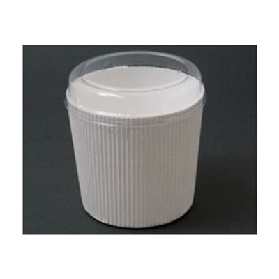 CUPCAKE PAPER MOULD WITH LID(WHITE)