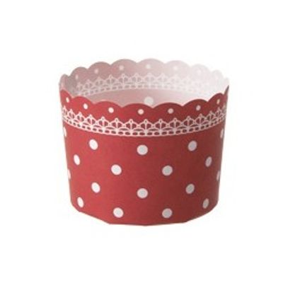 MUFFIN CUP (DOTTED RED) 10PC