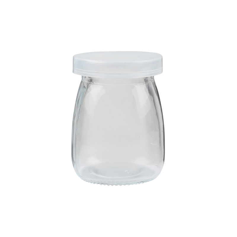 GLASS PUDDING BOTTLE W LID 100ML