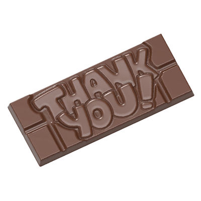 "THANK YOU" CHOC TABLET MOULD 4CAV CW12004