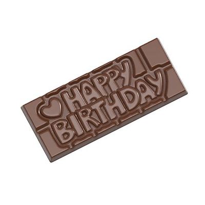 "HAPPY BIRTHDAY" CHOC TABLET MOULD 4CAV CW12010