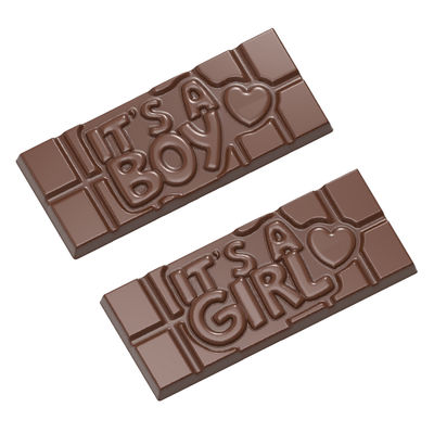 "IT'S A BOY/GIRL" CHOC TABLET MOULD 4CAV CW12012