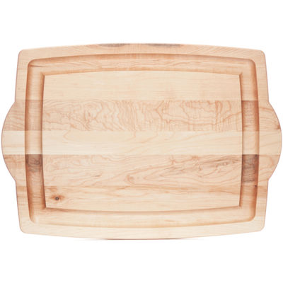MAPLE CARVING BOARD WITH HANDLES 20X14X0.75"
