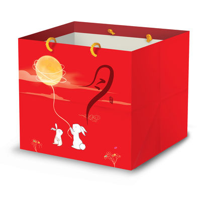 MOONCAKE PAPER BAG 4S RED RABBIT 5PC