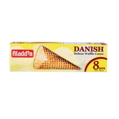 DANISH DELUXE WAFFLE CONE 8PC 48MMX137MM