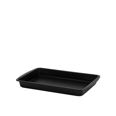 NON-STICK BLACK DEEP OVEN TRAY 30.5X19X3.5CM