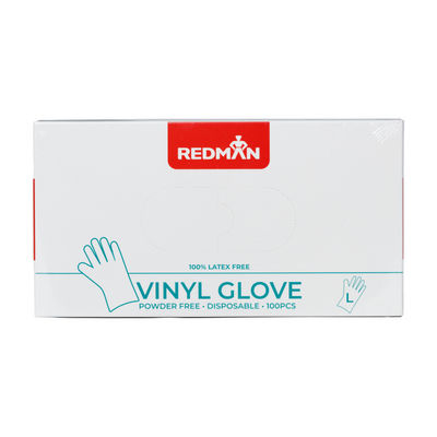 GLOVES VINYL (POWDER FREE) L 100PC