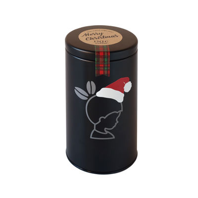 XMAS BLACK CAN W.10CUPS COFFEE