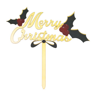 ARCYLIC PICK MERRY XMAS LEAF