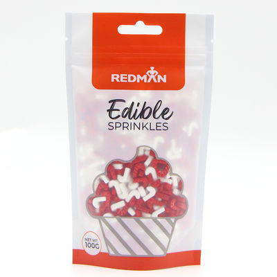 DECOR PRESS CANDY CANE RED WHITE 100G