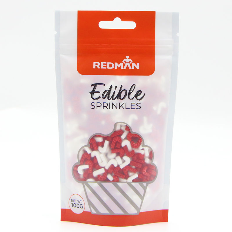DECOR PRESS CANDY CANE RED WHITE 100G image number 0
