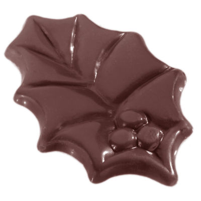 CHOCOLATE MOULD HOLLYLEAF 275X135X24MM CW1439