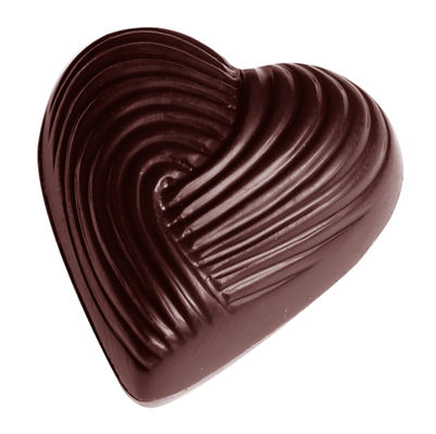 CHOCOLATE MOULD HEART STRIPE 21CAV CW1513