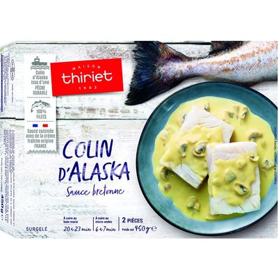 FROZEN ALAKSA COLEY WITH BRETON SAUCE 450G