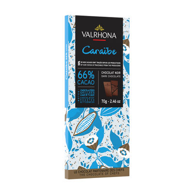 DARK CHOC CARAIBE 66% VALRHONA 70G