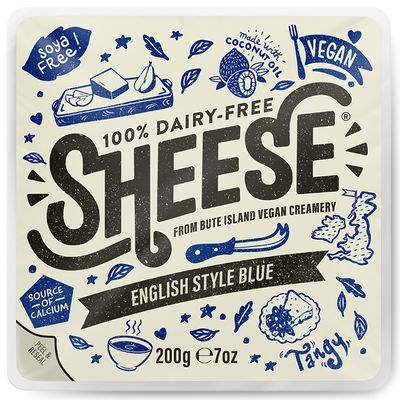 BLOCK ENGLISH STYLE BLUE VEGAN CHEESE 200G