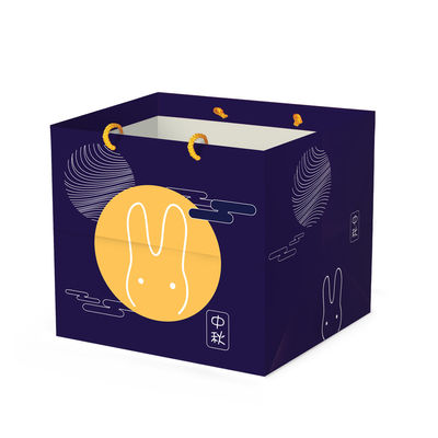 MOONCAKE PAPER BAG 4S BLUE BUNNY 5PCS