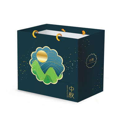 MOONCAKE PAPER BAG 8S BLUE MOUNTAIN 5PCS